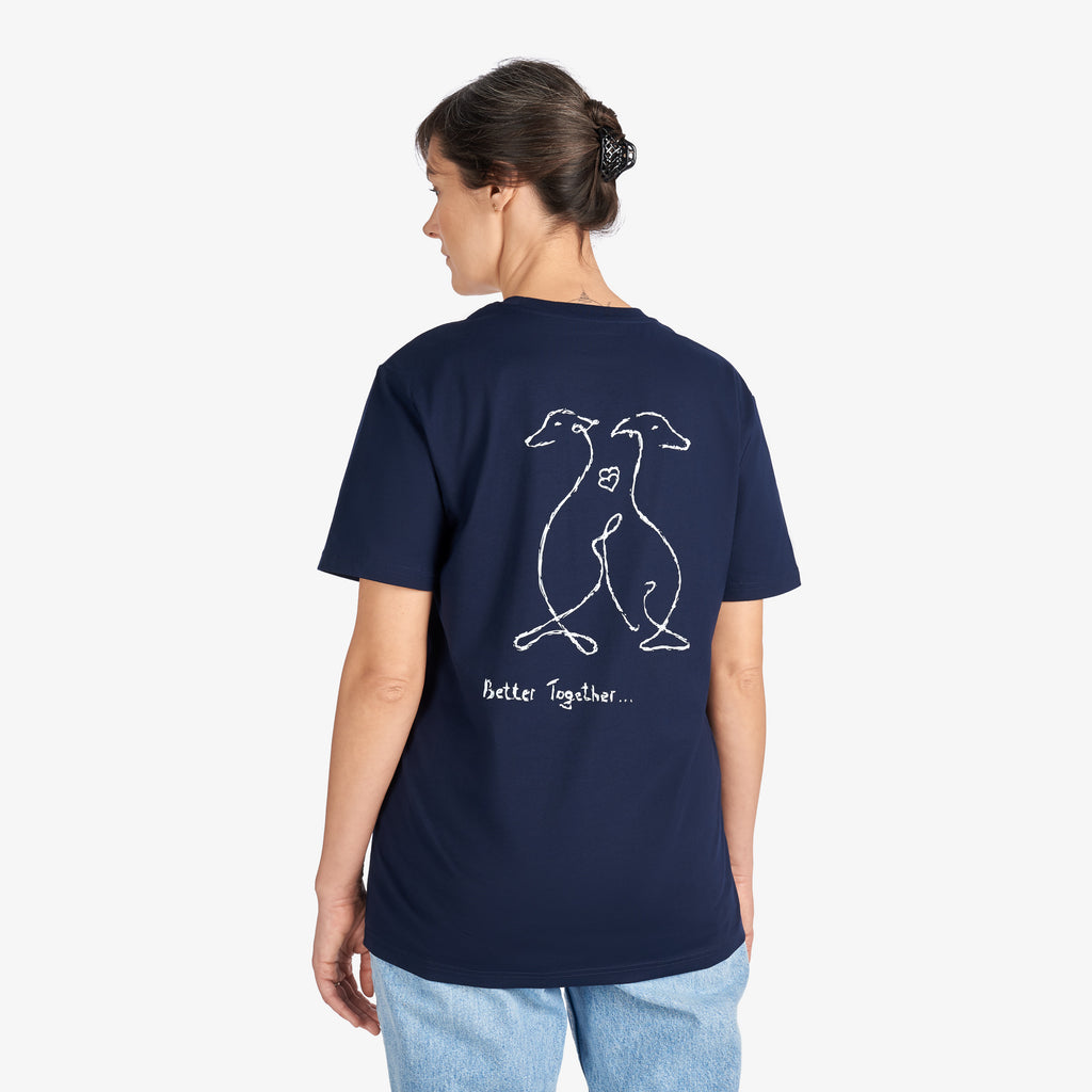 Blue Couple T-Shirts “Better Together” (Back Graphic)