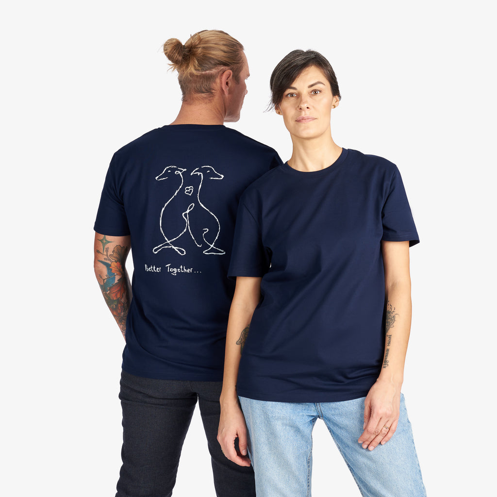 Blue Couple T-Shirts “Better Together” (Back Graphic)