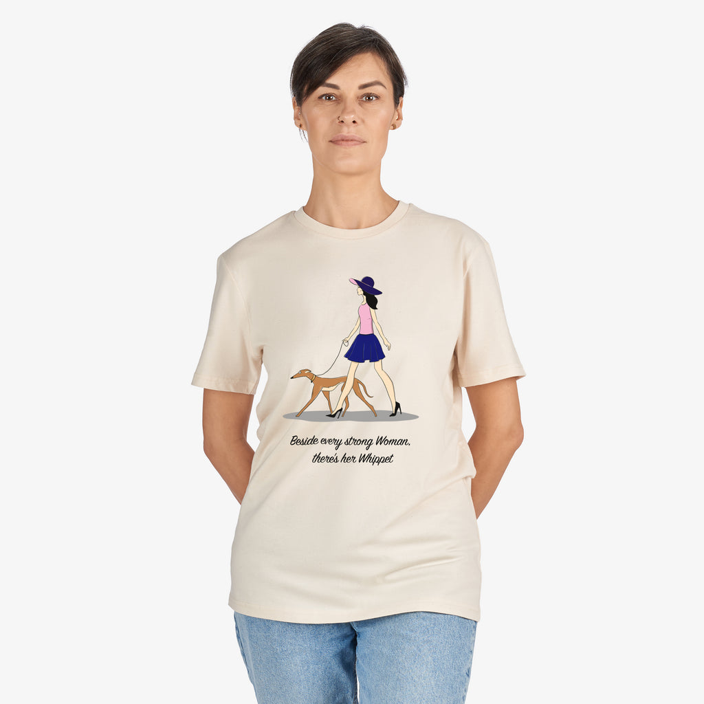 White T-Shirt “Beside every strong Women” (Front Graphic)