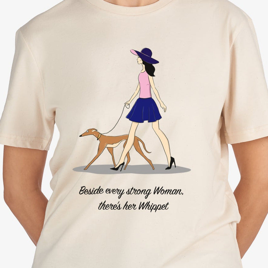 White T-Shirt “Beside every strong Women” (Front Graphic)