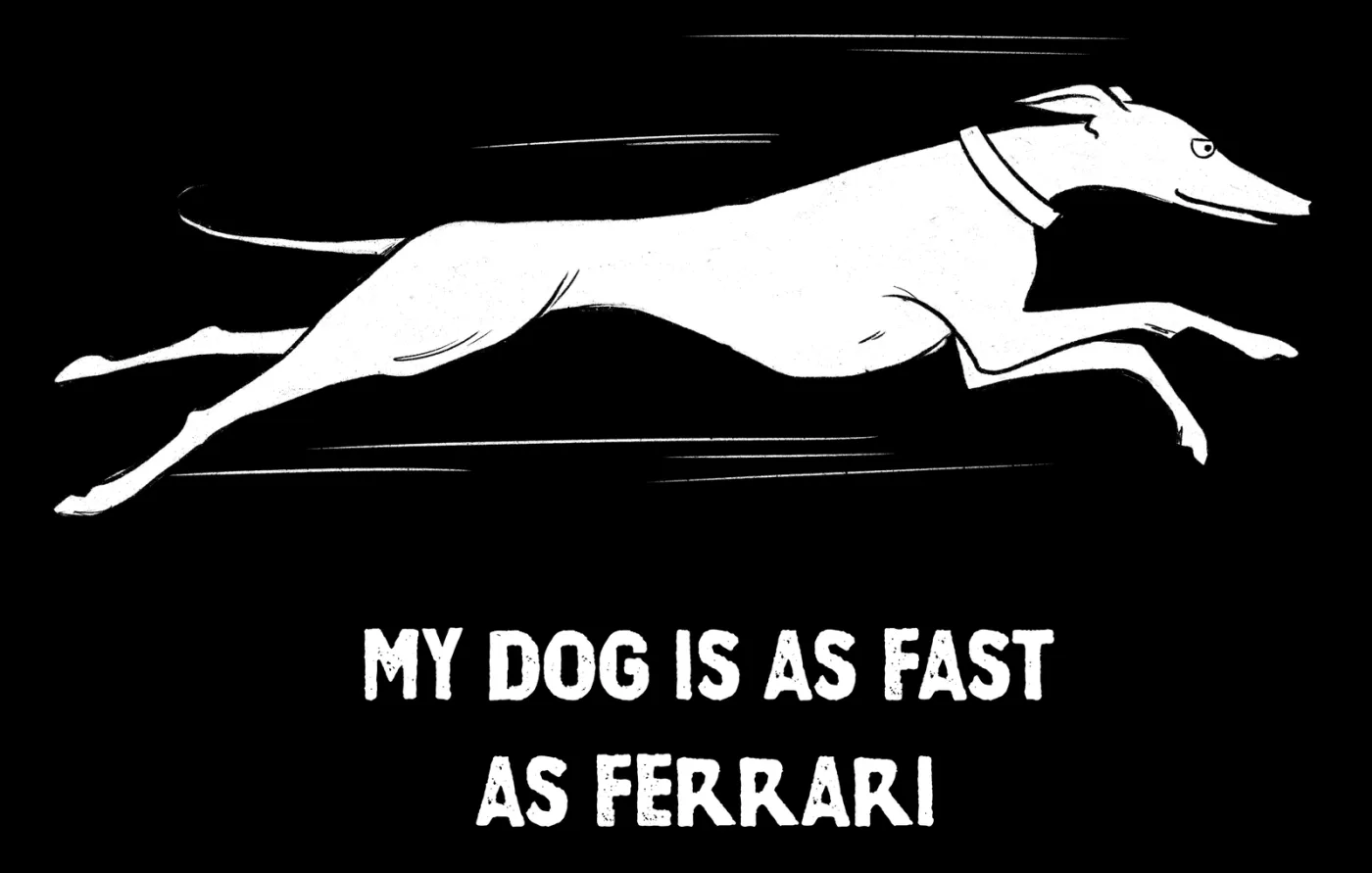 Sprinterdog greyhound and whippet t-shirts