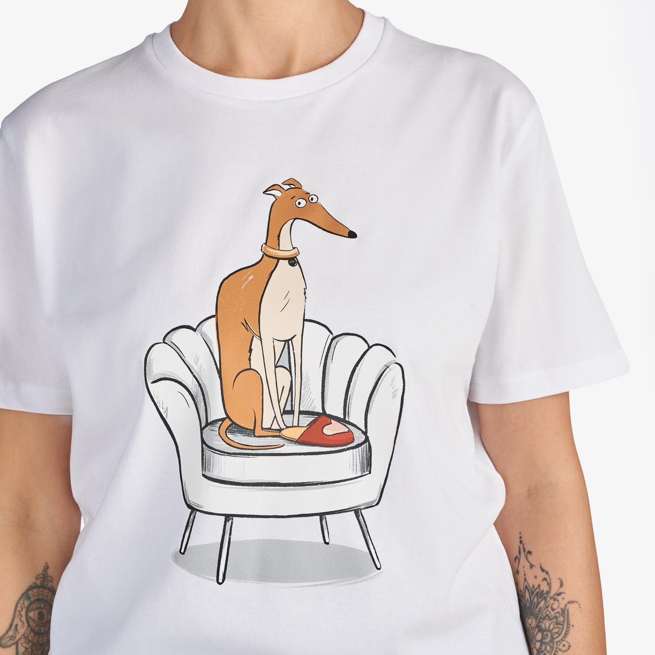 White T-Shirt “Who’s the Boss” (Front Graphic) - Image 2